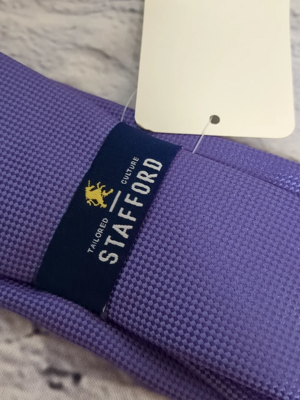 Stafford Solid Purple Textured Men's Tie